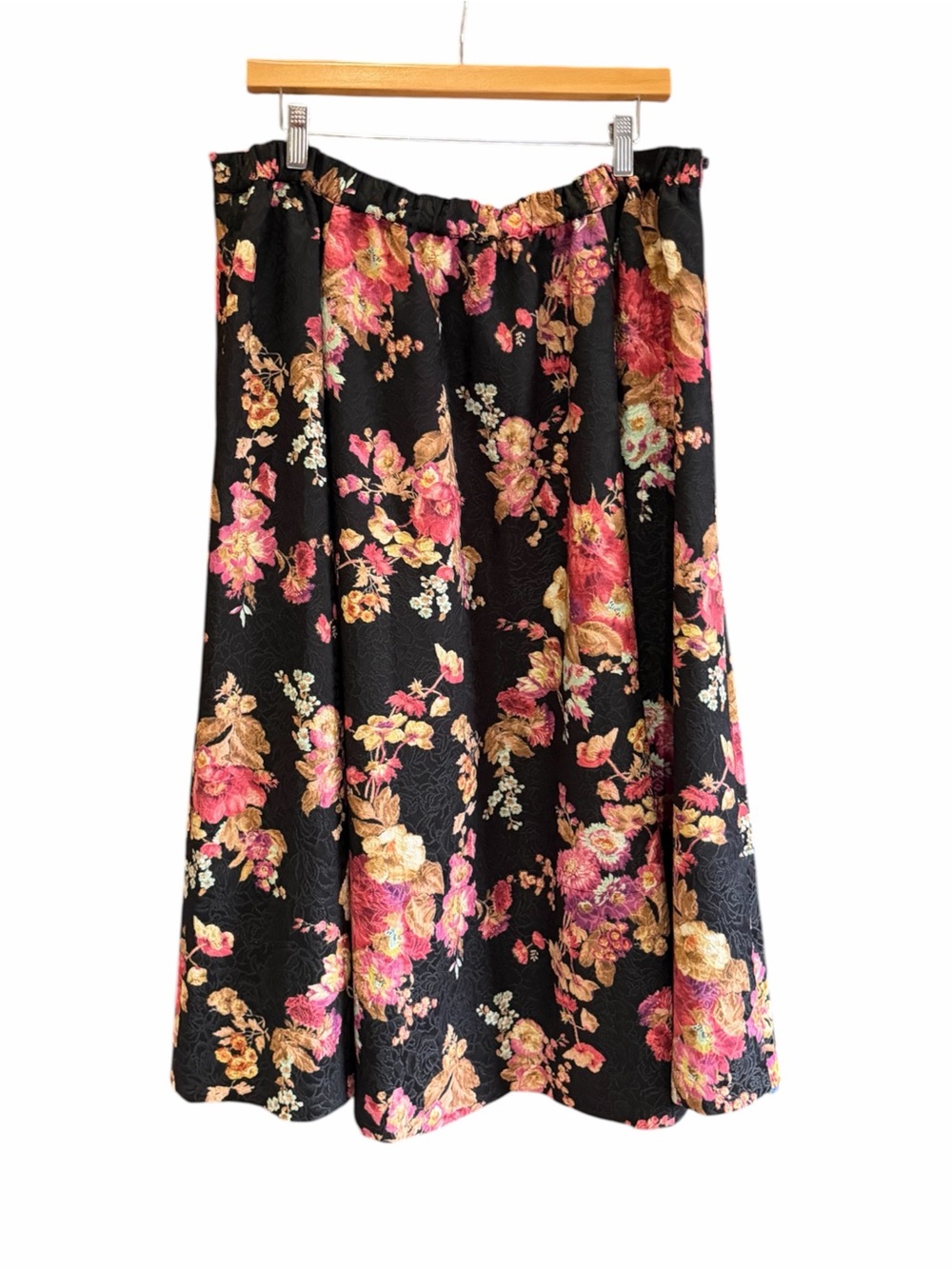 NWT MAEVE The Jacie Floral Jacquard Midi Skirt Black Anthropologie XL - Picture 7 of 15